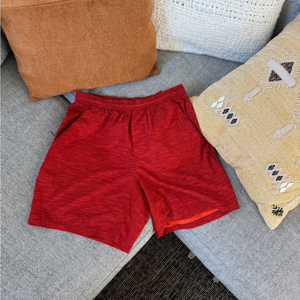 Lululemon Pace Breaker Shorts Red Heather Lined M